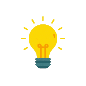Insight Getekende gloeilamp gif animatie