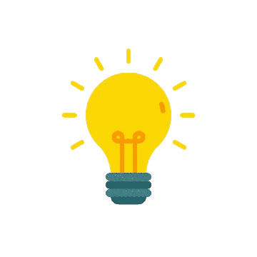 Insight Getekende gloeilamp gif animatie