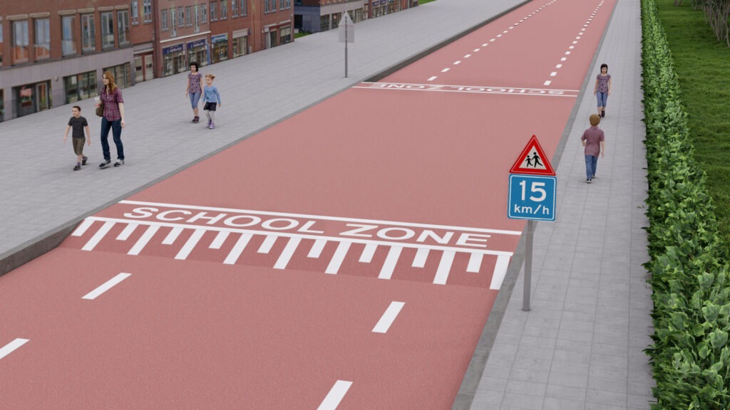 Schoolzone en adviessnelheid