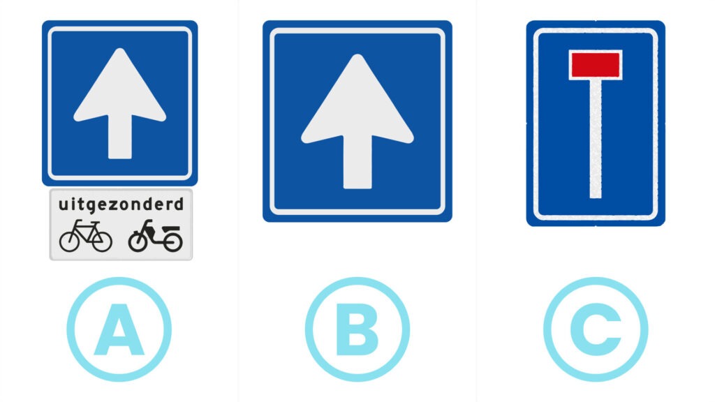 Vraag multiple response eenrichtingsweg en doodlopende weg-03